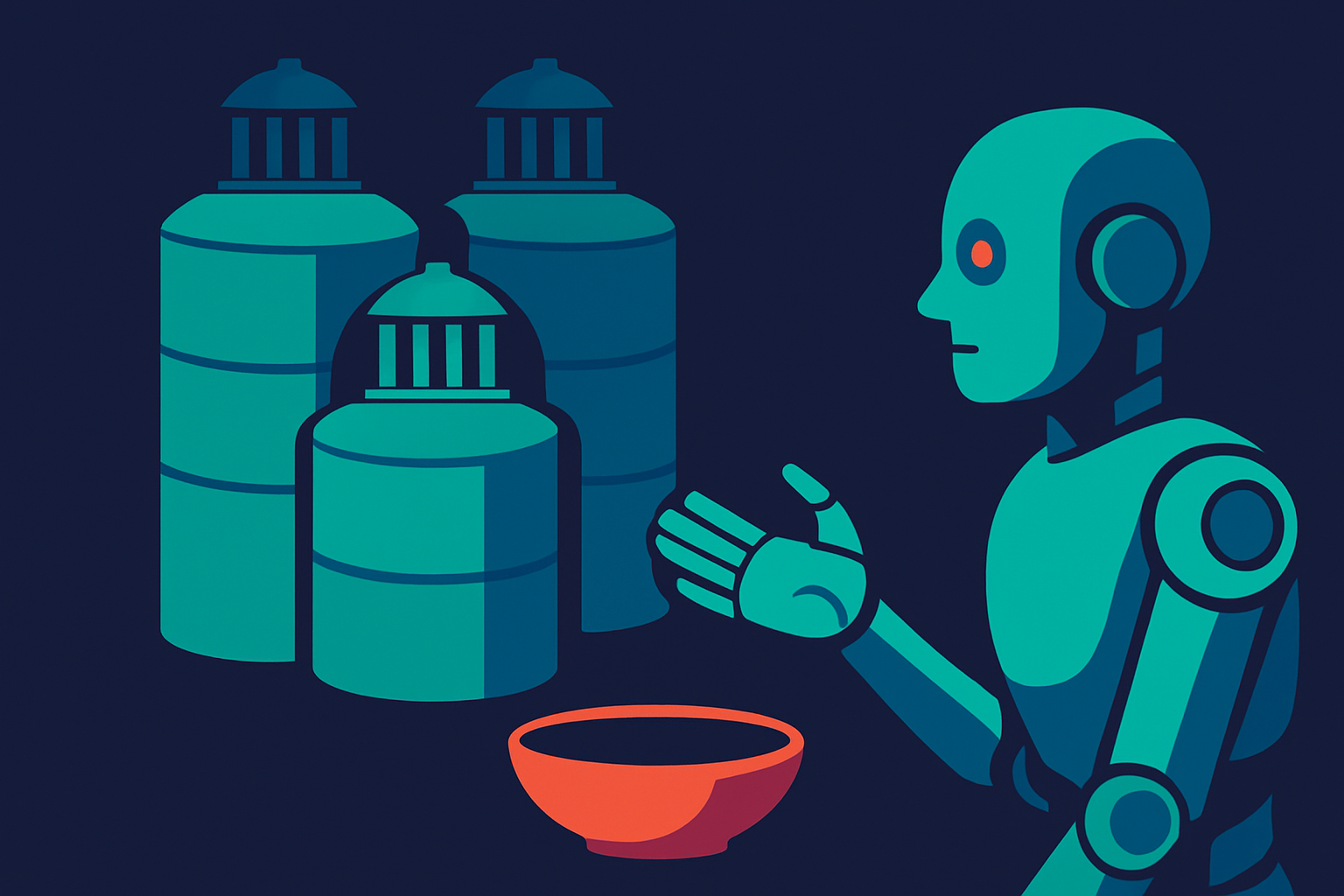 A concrete, representative image for the bottleneck: "Government Data Silos Starving AI Training" — Government Data Silos Starving AI Training Scientific datasets remain locked in government agencies due to antiquated systems and poor incentives, limiting AI training data