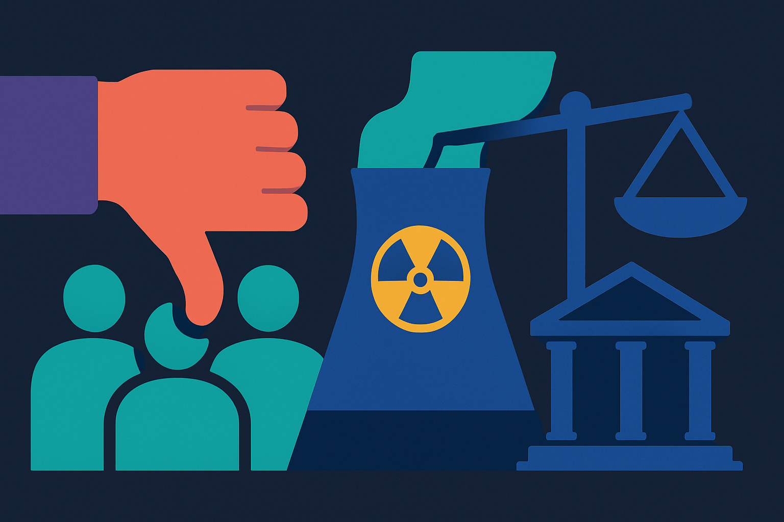 A concrete, representative image for the bottleneck: "Public sentiment for nuclear energy affects project viability and regulatory progress" — Regulatory reform and project-level viability is tied to overall public support for nuclear power.
